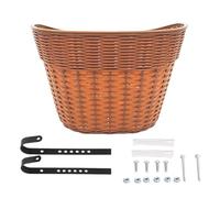 wisoolkic Cesta grande para bicicleta de ciclismo para niños, fácil instalación, soporte extraíble, portaequipajes, cuadro universal para bicicleta, cesta grande para de ciclismo para niños, marrón