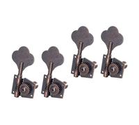 wisoolkic Clavijas de afinación para bajo eléctrico 2R2L, reemplazo de cuerdas de afinador sin esfuerzo para entusiastas del jazz, rock y música, clavijas de afinación, 4R Bronce Rojo, 82 mm-88 mm