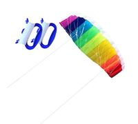 wisoolkic Cometa de paracaídas Suave de Doble línea para Adultos, fácil Volar, Ideal para la Playa, una Experiencia Divertida para Deportes al Aire Libre, fácil Realizar Trucos Impresionantes, Tira