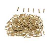 wisoolkic Conector de Pesca de Resistencia, Manguito único de Cobre, Manguitos de engarce, tamaños Mixtos, Elementos de Alto Rendimiento, Manguitos de engarce de un Barril, Dorado, Diámetro 2.5 mm