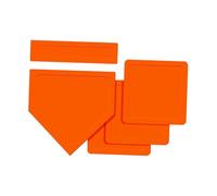 wisoolkic Convierte tu patio trasero en un campo de béisbol. ¡Tira las bases y empieza el juego donde quieras y cuando quieras! Juego de béisbol lanzamiento bases, home plate, patio trasero, , Naranja