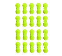 wisoolkic Cuentas de campana de pesca de 20 piezas, alertas de alarma de doble anillo, aparejos de sonajero, iluminación de línea luminosa, accesorio de terminal, herramientas para atraer, Amarillo