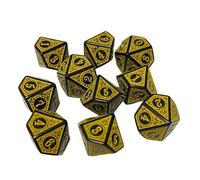 wisoolkic Dados acrílicos duraderos de múltiples Caras. Juegos de Cartas matemáticas. Fáciles Leer. Actividades Atractivas. Diversión para niños y Adultos. Juegos Juego rol estético y