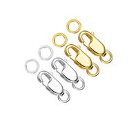 wisoolkic Diseños que cobran vida con un innovador cierre de pinza de langosta con anillas cerradas para la elaboración joyas. Juego 4 cierres pinza langosta: un accesorio excelente para las