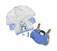 wisoolkic El clásico Traje de muñeca se Adapta a diversas Ocasiones. Elegante Top y Pantalones de Peluche Que deleitan a los jóvenes entusiastas. Bonita Camiseta y Pantalones Peto. Viste los niños.