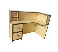 wisoolkic Escritorio de para Madera para casa de muñecas, en Miniatura, Escritorio para Madera para , Juego imaginativo, computadora 1/12 con cajón, Muebles en Miniatura