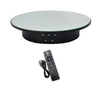 wisoolkic Expositor giratorio con plataforma giratoria eléctrica de 360 grados y control remoto para exhibir objetos coleccionables. Soporte eléctrico, negro