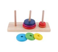 wisoolkic Juego de apilamiento de Bloques sensoriales educativos tempranos para niños y bebés Que fomenta el Aprendizaje a través del reconocimiento Colores y tamaños. Bloques clasificación y