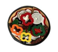 wisoolkic Juguetes de Pizza interactivos Juego de Pizza Fieltro Una Forma Divertida para Que los niños aprendan a través un Juego simulación Atractivo Fácil Transportar y almacenar