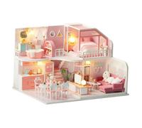wisoolkic Kit de casa de muñecas en Miniatura para armar y Montar Junto con Muebles casa muñecas en Miniatura para liberar el Talento artístico y la interacción Entre Padres e Hijos. Kit Accesorios
