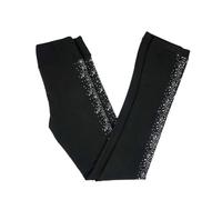 wisoolkic Leggings de Patinaje de Felpa algodón Transpirables y Suaves para Entrenamiento Patinaje. Elásticos en 4 direcciones, no rígidos, para atraer miradas. Leggings Tipo calcetín con Cristales