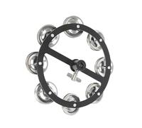 wisoolkic Pandereta de una hilera de acero inoxidable con percusión que proporciona un sonido brillante para acompañar bailes en diversos escenarios. Platillo Hi Hat, pandereta, instrumento percusión.