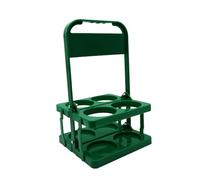 wisoolkic Portabotellas plegable, cesta para transportar botellas de agua deportivas, con capacidad para hasta 4 botellas, ideal para senderismo y aventuras al aire libre, soporte , Verde , 32x19x18cm