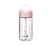 wisoolkic Shake Bottle a prueba de fugas IPX5 a prueba de agua 380ML Blending Cup Coctelera automática Funciona con batería Control de botón Mezclador de bebidas de agua, Rosa