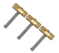 wisoolkic Silletas de repuesto de latón para puente guitarra compensado que ofrecen un soporte y una entonación firmes para el puente guitarra acústica. Juego silletas latón para