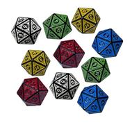 wisoolkic Table Party Dice Dados de astrología, Juego de 10 Piezas D20 poliédrico, Presenta símbolos claros para una fácil Lectura, Juego rol astrología constelación