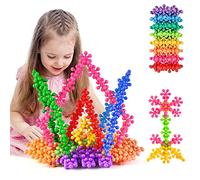 Wisplye Juguetes de Bloques de Construcción de Ciruela, 200 Piezas Ladrillos de Construcción, Stem Juegos Conexión Entrelazados Juguetes Educativos Montessori para Niños Niñas de 3 4 5 6 Años