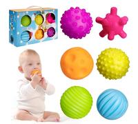 Wisplye Sharp Bolas Sensoriales, Pelotas Sensorial Bebe Juguetes, Multi Textura Pelota Juguete de Baño Masaje Mordedor Aliviar Estrés para Niños 0 a 3 Años (6 PCS)
