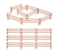 Wisplye Valla de Juguete, Playset de Accesorios de Valla, 40 Piezas Mini Valla de Plástico para Animales, Caballos Granja Granero Establo, Realista Panel, Micro Decoración del Jardín del Paisaje
