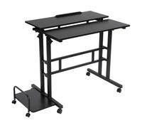 Wiß - Escritorio plegable multifunción de acero al carbono, moderno, ajustable, para dormitorio, sala de estar