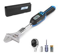 Wisscool Llave dinamométrica digital, 1.5-30.4 m.lb/6.8-135 N.m, llave dinamométrica HVAC con mandíbula de 42 mm, adaptador de trinquete de 1/2 3/8 ± 2% de precisión, zumbador de vibración e indicador