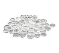 WISSNER 100 Piedras Muggle de 20 mm de diámetro, Pepitas Transparentes de plástico RE, irrompibles y robustas, para Manualidades, Aprendizaje y decoración