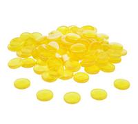 WISSNER® 100 Piedras Muggles de 20 mm de diámetro, Pepitas Amarillas de plástico RE, irrompibles y Resistentes, para Manualidades, Aprendizaje y decoración