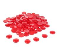 WISSNER® 100 Piedras Muggles de 20 mm de diámetro, Pepitas Rojas de plástico, irrompibles y Resistentes, para Manualidades, Aprendizaje y decoración