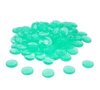 WISSNER® 100 Piedras Muggles de 20 mm de diámetro, Pepitas Verdes de plástico RE, irrompibles y robustas, para Manualidades, Aprendizaje y decoración