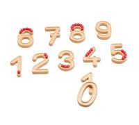WISSNER Aktiv lernen-11 dígitos, con el números de 1 a 10 (7 cm de Alto y 1 cm de Grosor) -RE-Wood, Small (R80000.000)