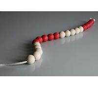 WISSNER® aktiv lernen - 20s cadena de rastrillos gigantes, rojo/blanco - RE-Wood®