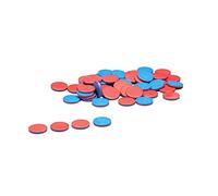 WISSNER® Aktiv lernen - 50 Azulejos Reversibles, Rojo/Azul - RE-Plastic®