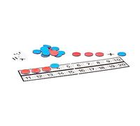 WISSNER Aktiv lernen-Schüler Rechenleiste mit 22 Wendeplättchen und 10 Rechenzeichen-RE-Plastic Barra de cálculo Azulejos Reversibles Caracteres aritméticos, Multicolor, Small (080813.000)