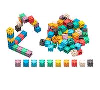 WISSNER® Aktiv lernen - Cubo Entrelazado (10 Piezas), en 10 Colores (2 x 2 x 2 cm) - RE-Wood®