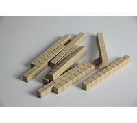 WISSNER aktiv lernen - Dienes diez varillas 10 piezas, hechas de RE-Wood®, en una bolsa