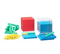 WISSNER- Continuo Active Learning Base Ten Set en el Rango numérico de 1000, RE-Plastic°, en Caja de cartón con guía, Multicolor, M (039598.000)