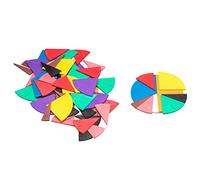 WISSNER® Aktiv lernen - Juego de fracción Redonda (10 cm, 71 Piezas) - RE-Plastic®
