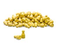 Wissner® Aprende activamente - 100 Figuras de Juego en Amarillo 24 x 12 mm - RE-Wood®