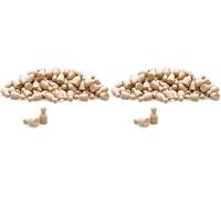 Wissner® Aprende activamente - 100 Figuras de Juego en Colores Naturales 24 x 12 mm - RE-Wood® (Paquete de 2)