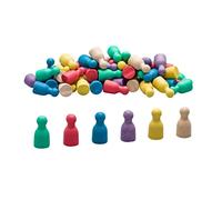 Wissner® Aprende activamente - 60 Figuras de Juego en 6 Colores 24 x 12 mm - RE-Wood®