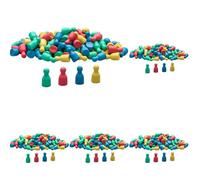 Wissner® Aprende activamente - 60 Figuras de Juego en 6 Colores 24 x 12 mm - RE-Wood® (Paquete de 5)
