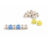 WISSNER® Dados gemelos, 16 unidades, dados de cálculo, juego educativo, material de cálculo matemático para la escuela, para practicar la suma, la sustracción