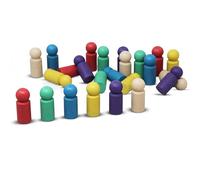 WISSNER® RE-Wood - Juego de Figuras Jumbo (24 Piezas) - En 6 Colores