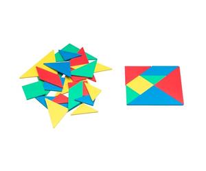 WISSNER Tangram Puzzle Game Juego de 4 rompecabezas chino - Robusto - Hecho de plástico sólido