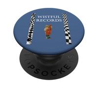 Wistful Records Label Logo Botas de Gato bajo PopSockets PopGrip Adhesivo