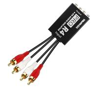 WisWinDa Pro - Filtro de ruido RCA de 4 canales, eliminador de zumbidos, aislador de bucle de tierra (sin graves afectados), aislador de calidad para reproductor de audio de coche estéreo de alta