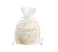 Wisylizv 10 bolsas de organza - 14 cm bolsas de regalo de red con cordón | Bolsitas para boda Navidad | porta joyas encaje para perfumes especias, flores secas