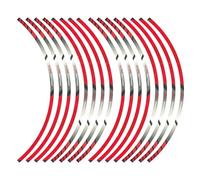 Wisylizv Adhesivo para buje de rueda de coche - Pegatinas reflectantes para llantas de coche │ Calcomanías modificadas para llantas reflectantes de 16 piezas, tira decorativa con protección UV