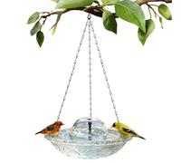 Wisylizv Bird Bath | Aesthetic Metal Chain Cascading Clear | Water Bird Baths For Outdoor | For Outdoor Decor Patio Porch Pathway Hummingbird Finch Parrot Attracting