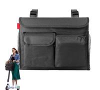 Wisylizv Bolsa para manillar de Scooter, organizador de gran capacidad para colgar en la parte delantera, resistente al agua, soporte lateral de la taza para asiento de coche, ideal para viajes al
